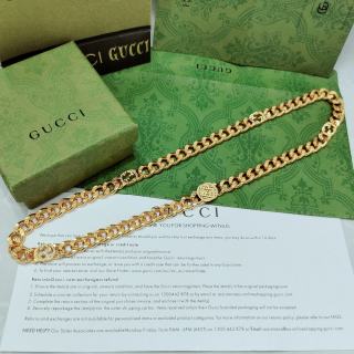 Gucci Double G Horsebit Gold Chain Necklace 55cm view 3