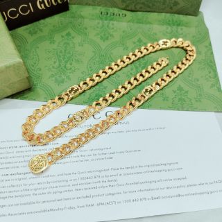 Gucci Double G Horsebit Gold Chain Necklace 55cm view 4