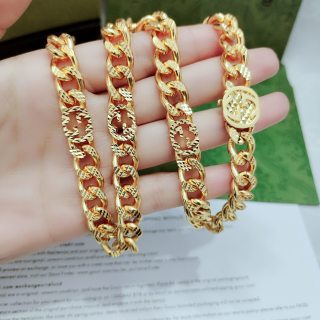 Gucci Double G Horsebit Gold Chain Necklace 55cm view 6