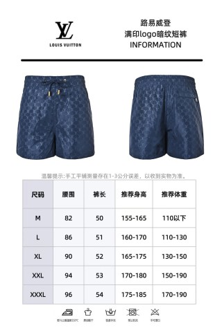 Louis Vuitton Monogram Beach Shorts Navy view 14