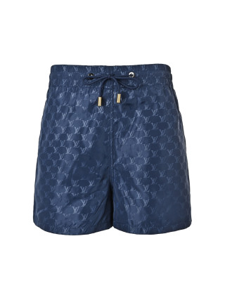 Louis Vuitton Monogram Beach Shorts Navy view 3