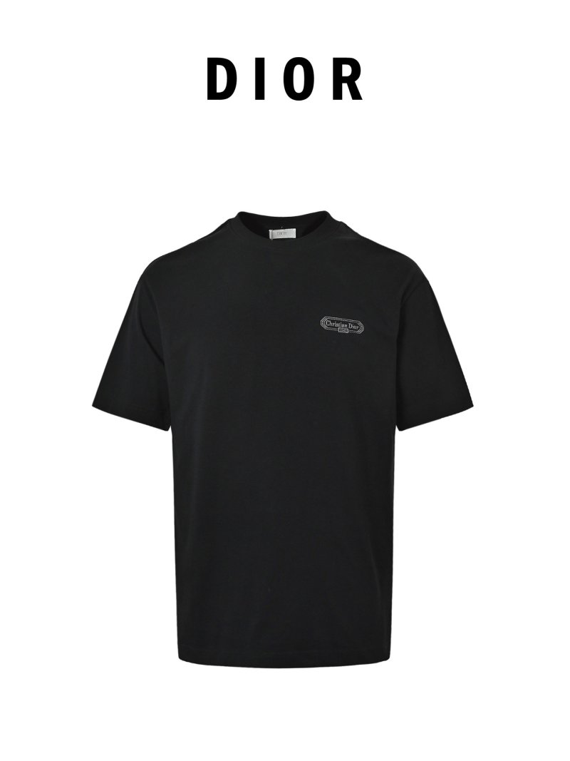 Black Short Sleeve T-Shirt with Chest Logo view