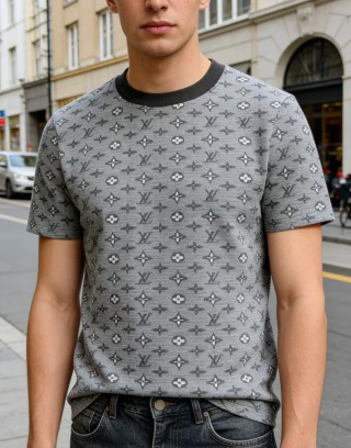Louis Vuitton Monogram Grey Short Sleeve T-Shirt view 3