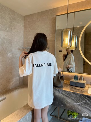 Balenciaga White Logo T-Shirt view 2