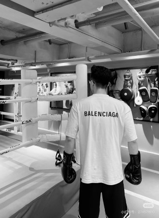 Balenciaga White Logo T-Shirt view 4