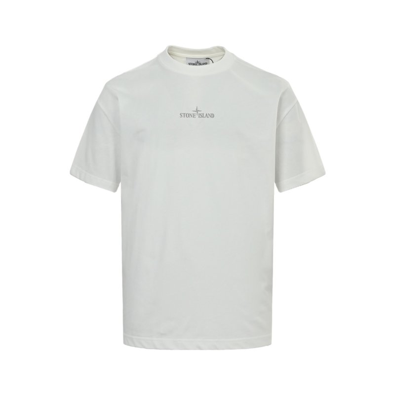 Stone Island White Logo T-Shirt view