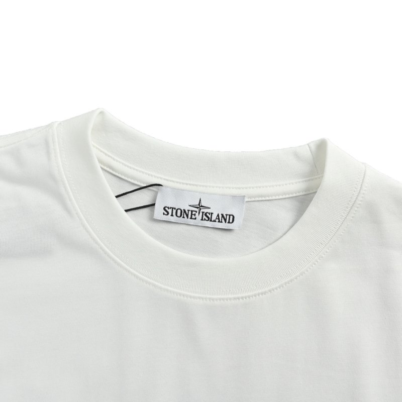Stone Island White Logo T-Shirt view