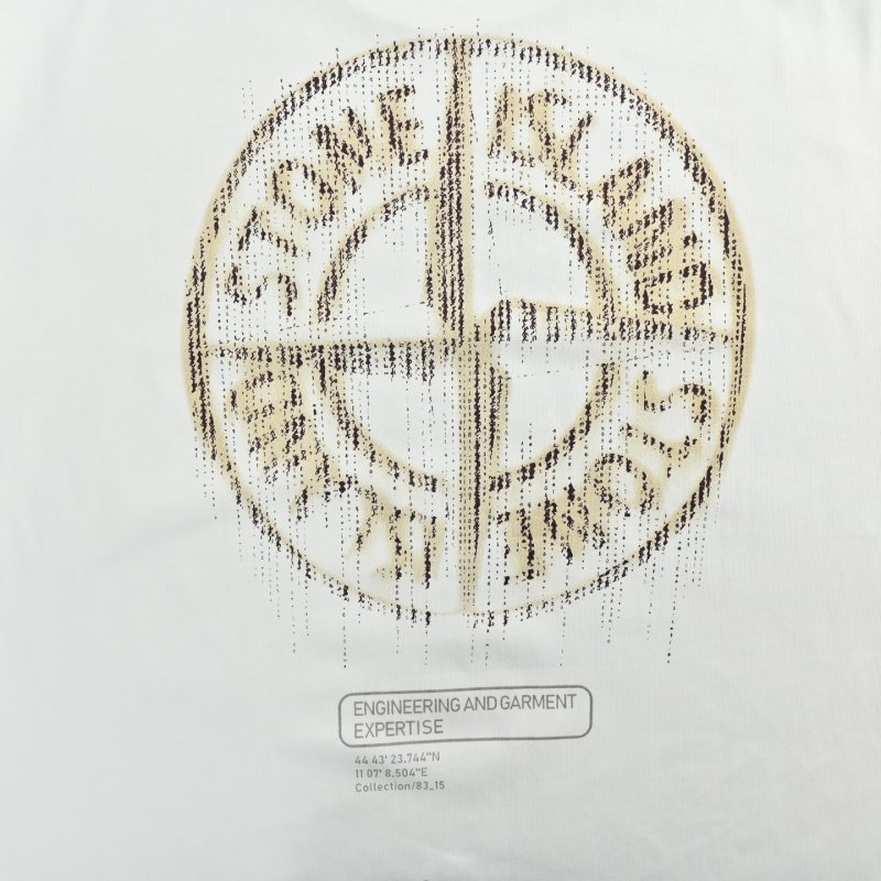 Stone Island White Logo T-Shirt view