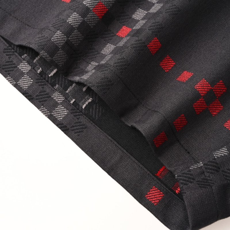 Burberry Monogram Check Shorts Black Red view