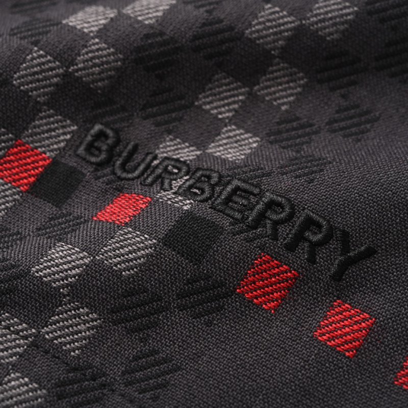 Burberry Monogram Check Shorts Black Red view