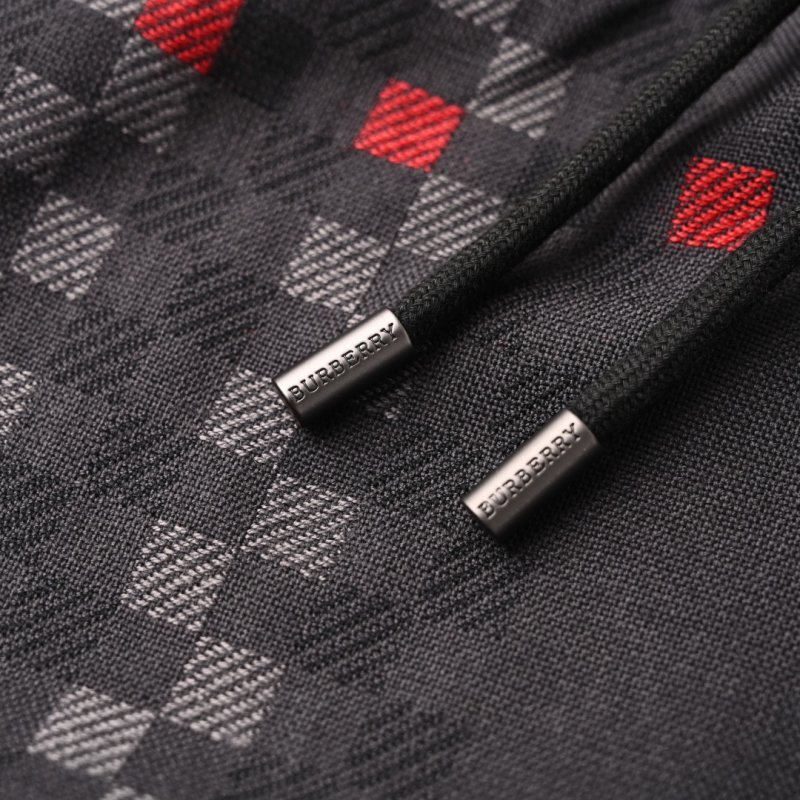 Burberry Monogram Check Shorts Black Red view