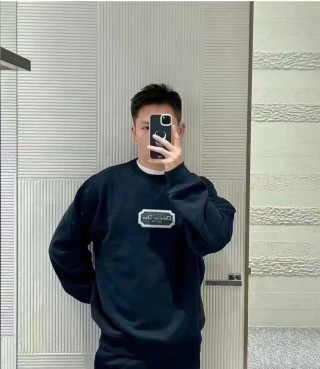 Dior Black Logo Embroidered Crewneck Sweatshirt view 3