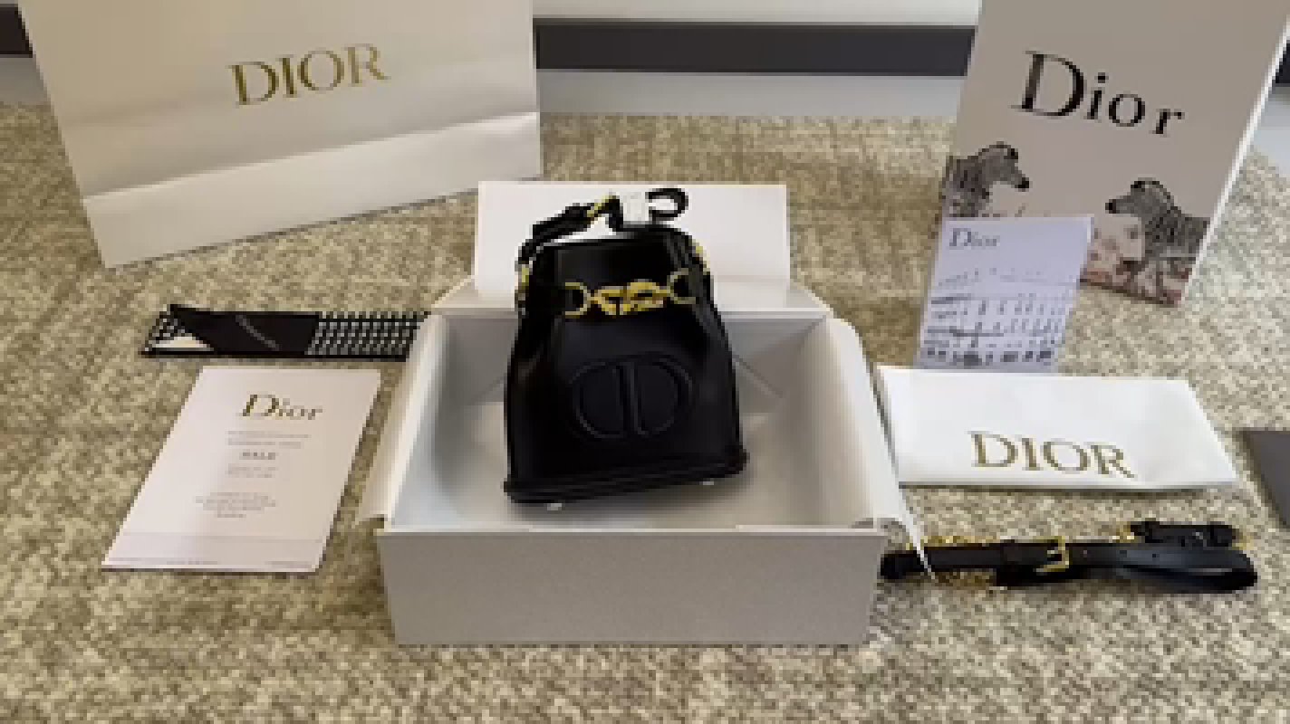 Dior Saddle Bag Black with Gold Hardware