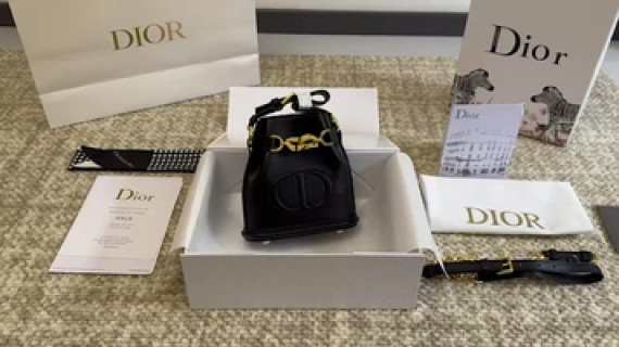 Dior Saddle Bag Black with Gold Hardware