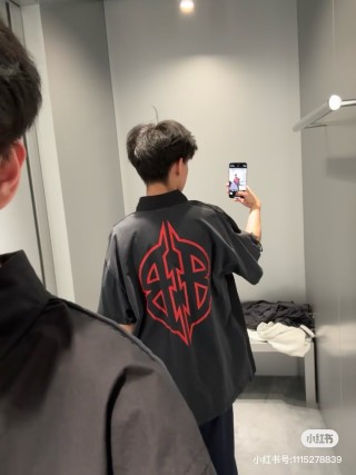 Chrome Hearts Black Red Cross Oversized Shirt view 3