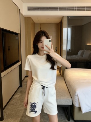 Burberry Embroidered EKD White Shorts view 6
