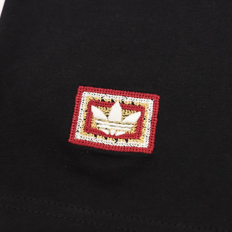 Adidas Originals Black Graphic T-Shirt with Vintage Dog Print view