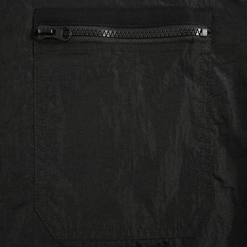 Stone Island Black Crinkle Nylon Hooded Jacket view