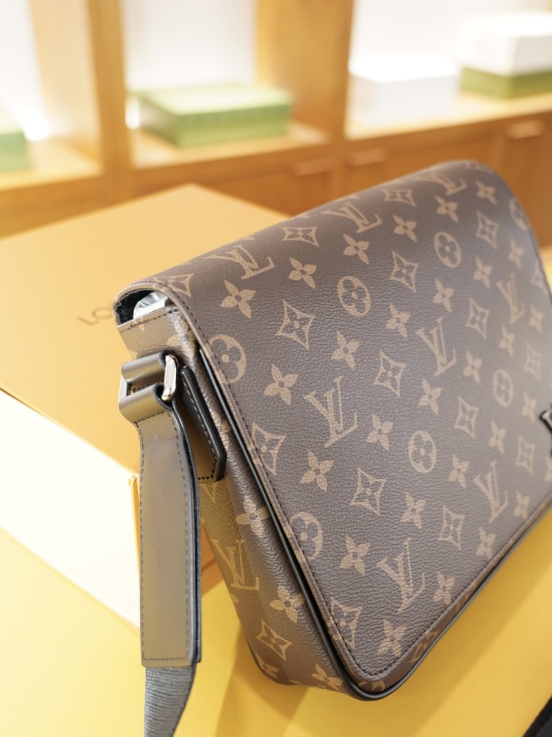 Louis Vuitton Monogram Canvas Crossbody Shoulder Bag Grey view