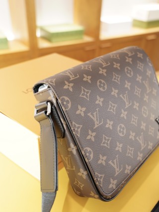 Louis Vuitton Monogram Canvas Crossbody Shoulder Bag Grey view 5