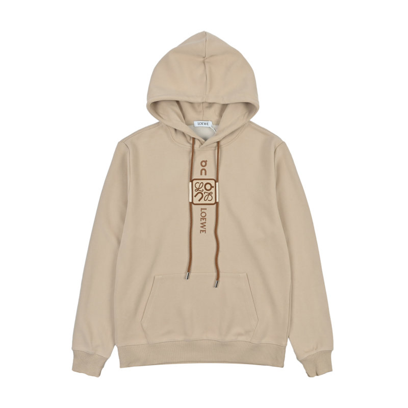 Beige Graphic Hoodie with Oversized Hood view