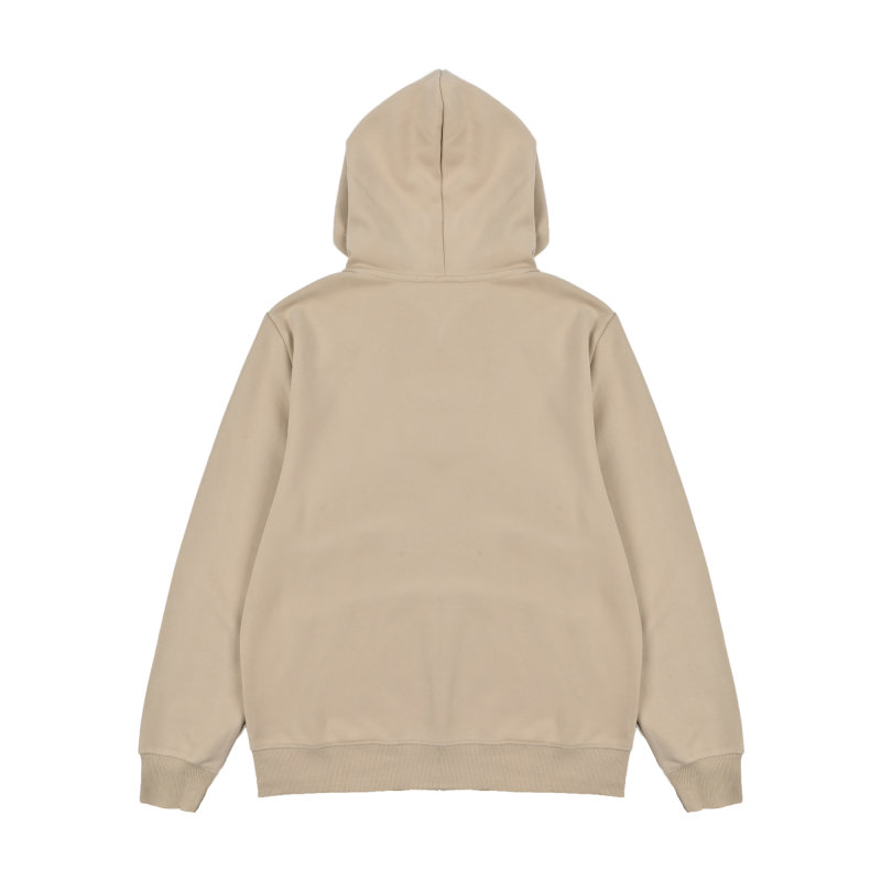 Beige Graphic Hoodie with Oversized Hood view