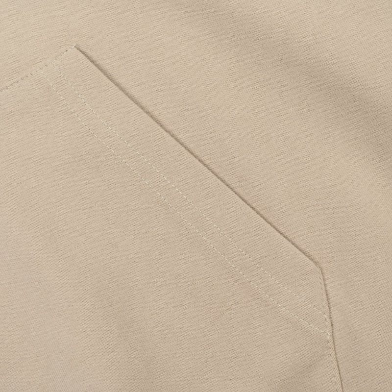 Beige Graphic Hoodie with Oversized Hood view