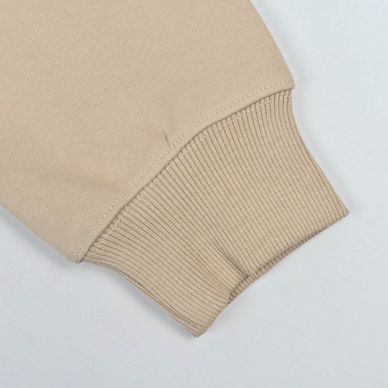 Beige Graphic Hoodie with Oversized Hood view