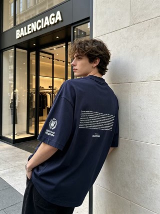 Balenciaga WFP Navy T-Shirt view 4