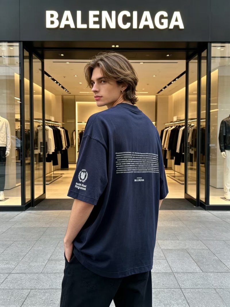 Balenciaga WFP Collaboration Navy T-Shirt view