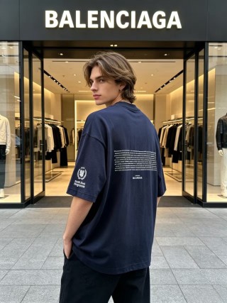 Balenciaga WFP Navy T-Shirt view 6