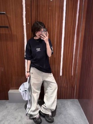 Balenciaga WFP Navy T-Shirt view 9
