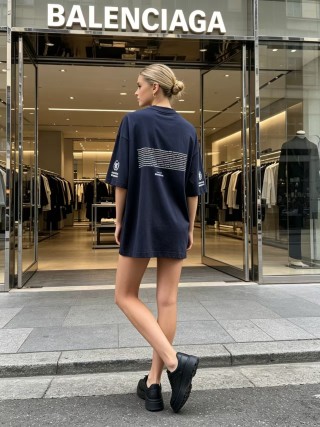 Balenciaga WFP Navy T-Shirt view 10