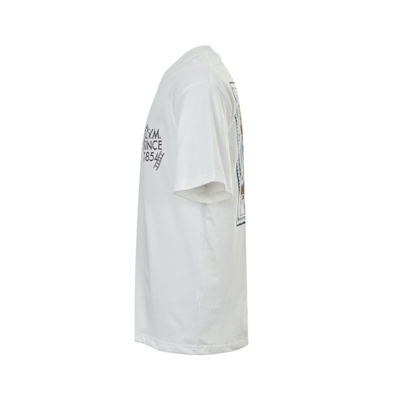 White Graphic Print Short Sleeve T-Shirt view