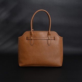 Miu Miu Shell Tote Bag Cognac Brown view 6