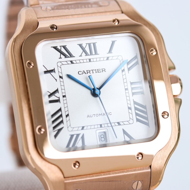 Cartier Santos Automatic Rose Gold Watch view