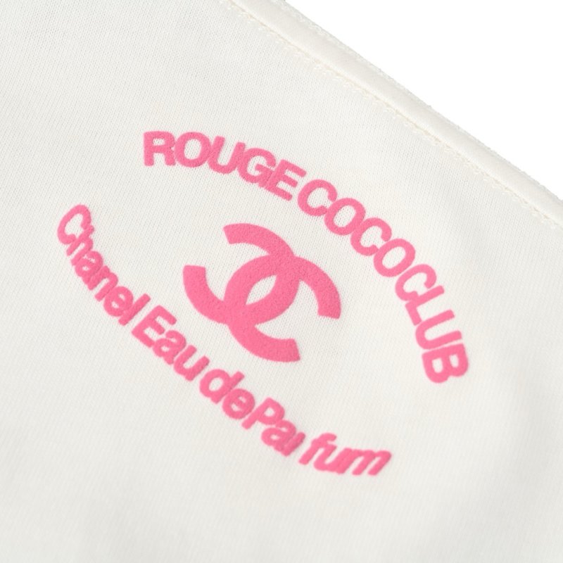 Chanel Rouge Cocoa White T-Shirt Pink Print view