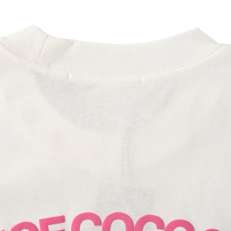 Chanel Rouge Cocoa White T-Shirt Pink Print view