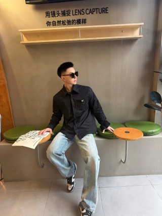 Essentials Black Long Sleeve Shirt