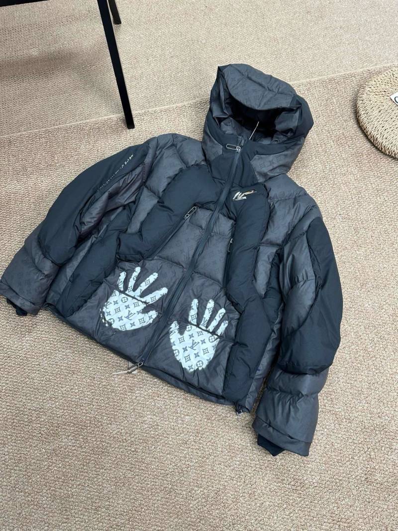 Premium Puffer Down Jacket Brown view