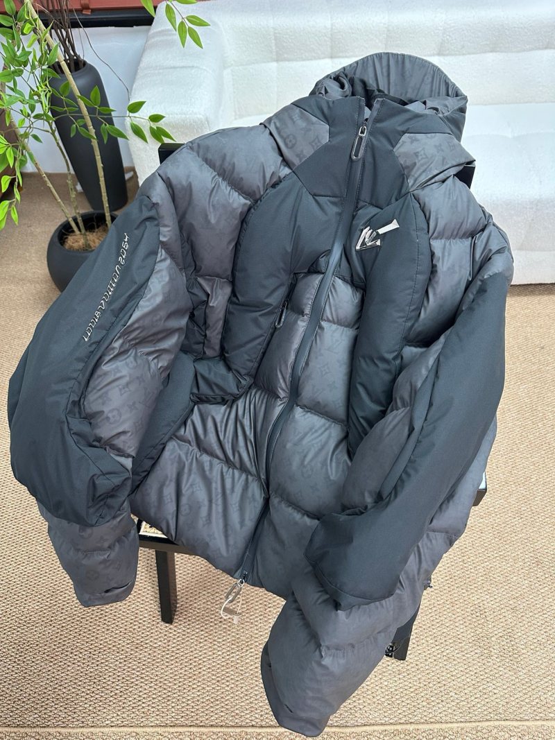 Premium Puffer Down Jacket Brown view
