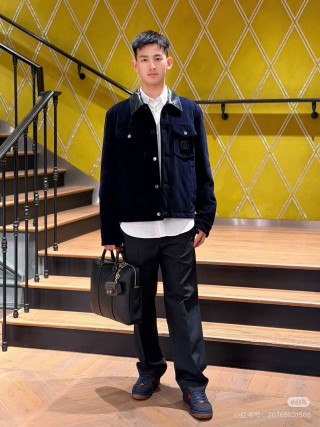 Gucci Black Corduroy Collared Jacket view 2