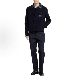 Gucci Black Corduroy Collared Jacket view 4