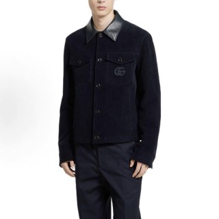 Gucci Black Corduroy Collared Jacket view 5