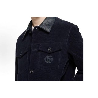 Gucci Black Corduroy Collared Jacket view 7