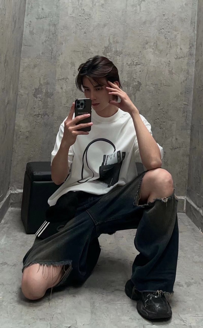 Balenciaga Cassette Tape Print White T-Shirt view