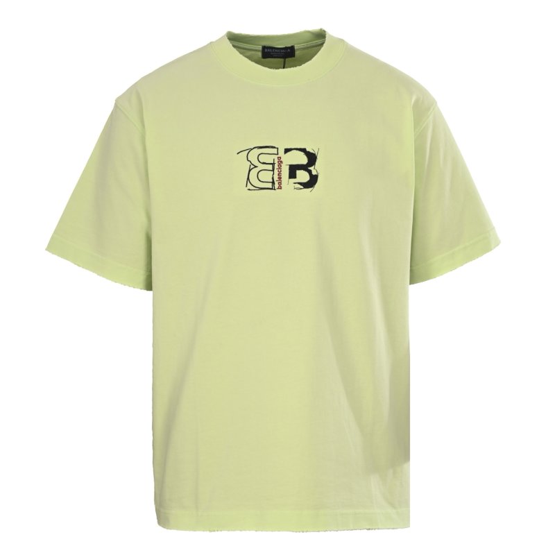 Balenciaga Neon Yellow Logo T-Shirt view