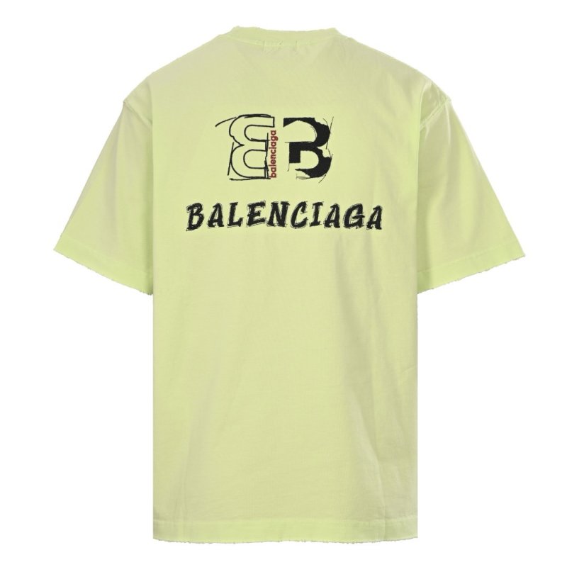 Balenciaga Neon Yellow Logo T-Shirt view