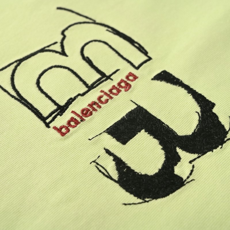 Balenciaga Neon Yellow Logo T-Shirt view