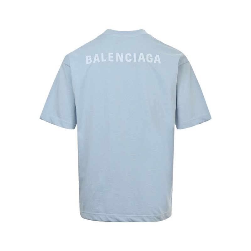 Balenciaga Logo Print T-Shirt Light Blue view
